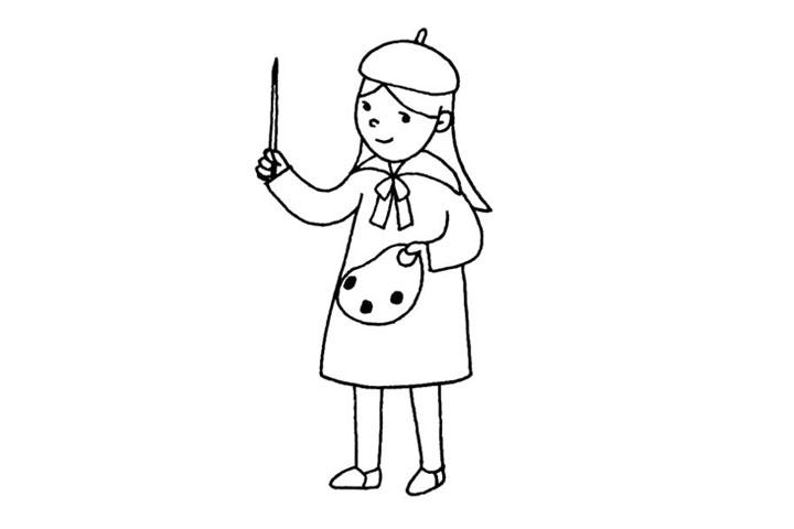 美术老师简笔画画法
