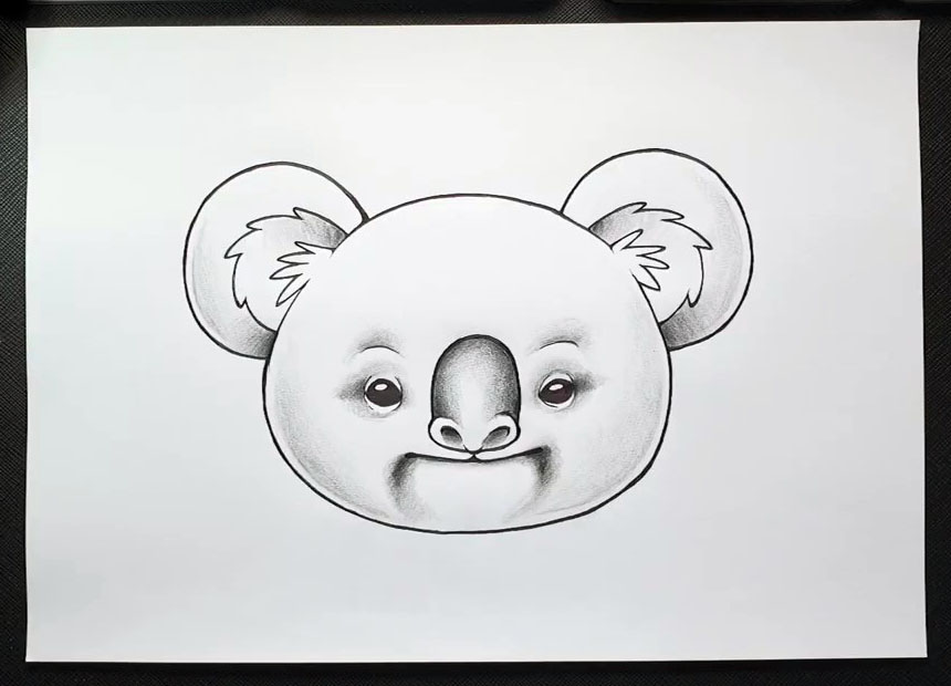 步骤5：铅笔画完成效果参考