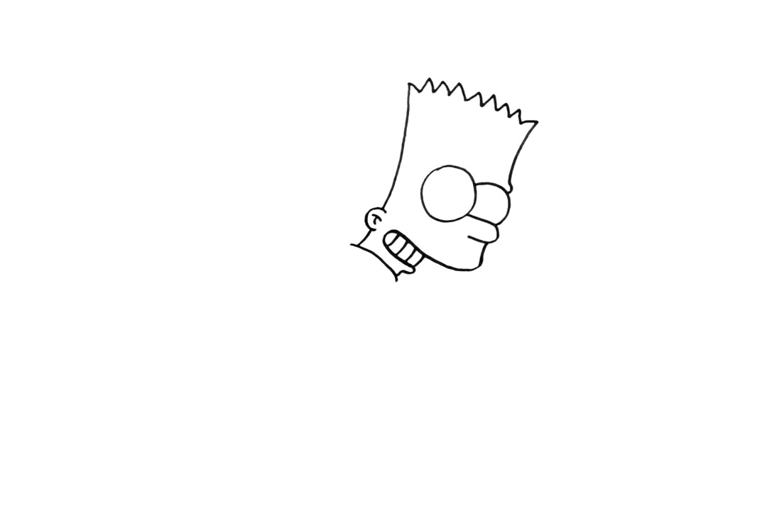 步骤2：然后画出整个头部。