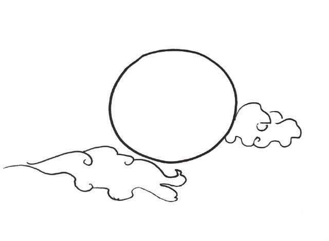 步骤3：在画出一朵云。