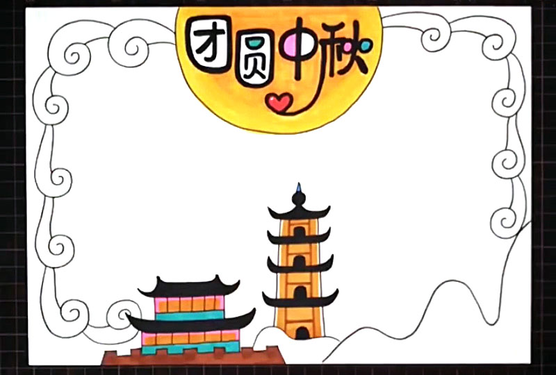 步骤5：首先给主题图案上色。