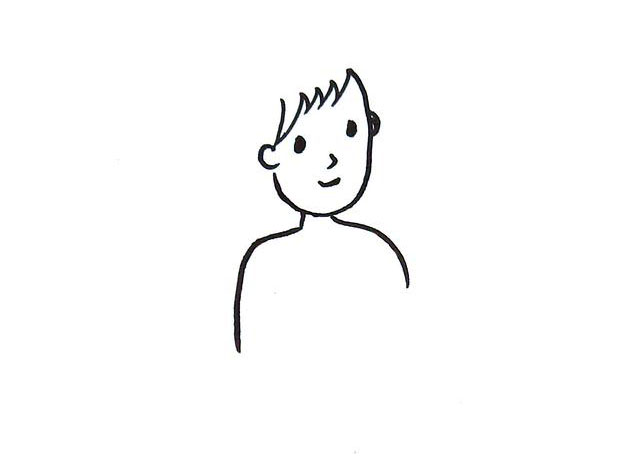 步骤4：画出小公主的上半身的宽度