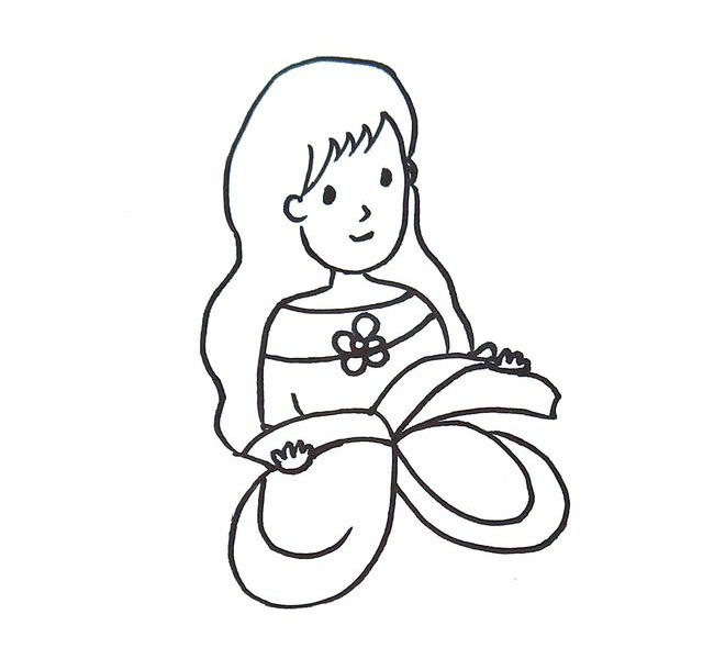 步骤9：画出公主裙上的装饰