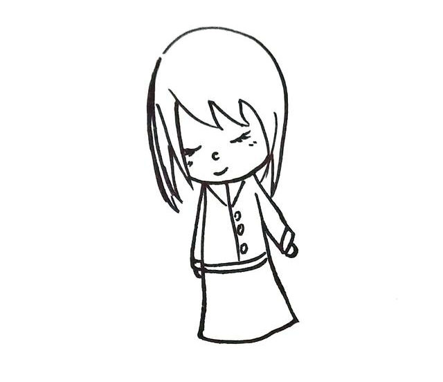 步骤8：画出上衣的细节