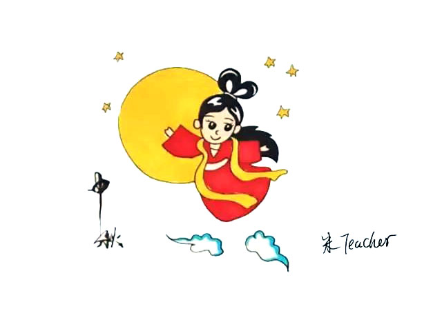 嫦娥简笔画画法教程