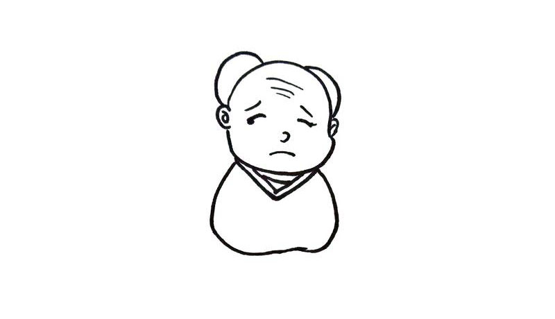 步骤3：然后画他的下半身。