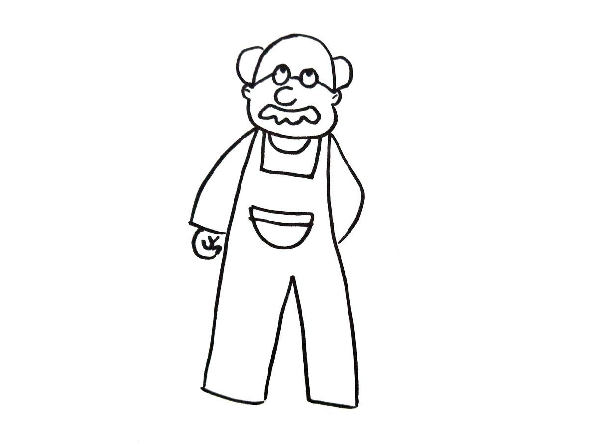 步骤5：然后是他的衣服和裤子。