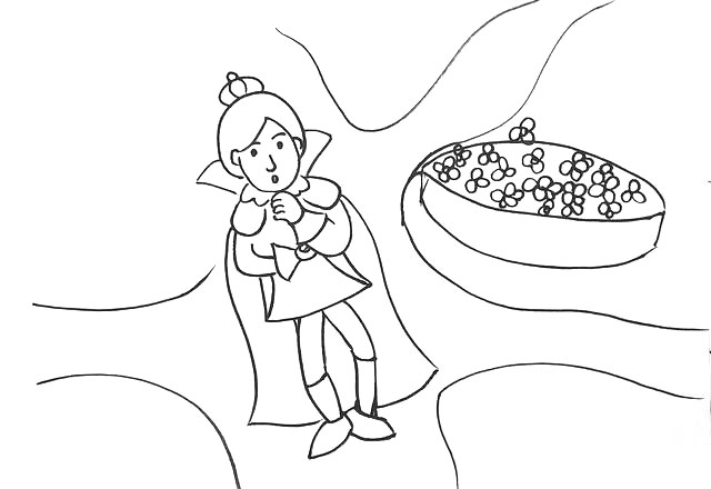 步骤5：画上背景。