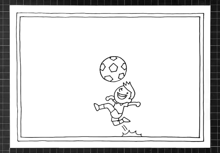 步骤2：四周画出一圈手抄报边框。