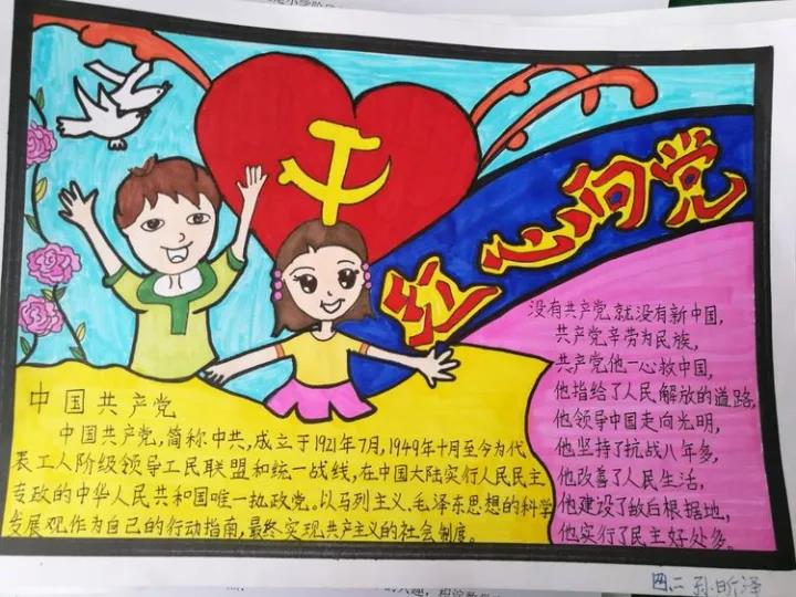 童心向党，红星照耀中国手抄报-图1