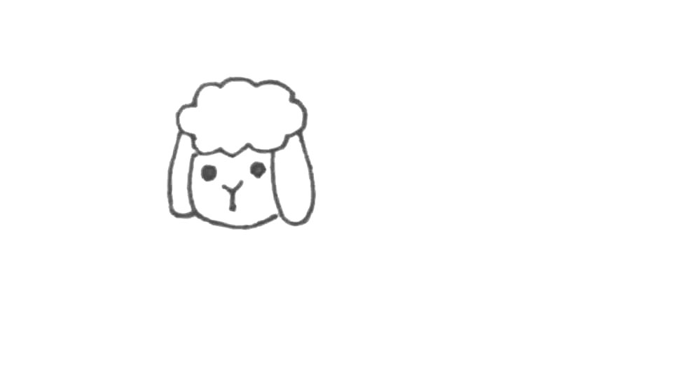 步骤3：点上两个眼睛，中间画上一个“Y”。