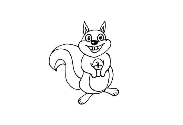 步骤12：还有它的肚皮也给勾勒出来。