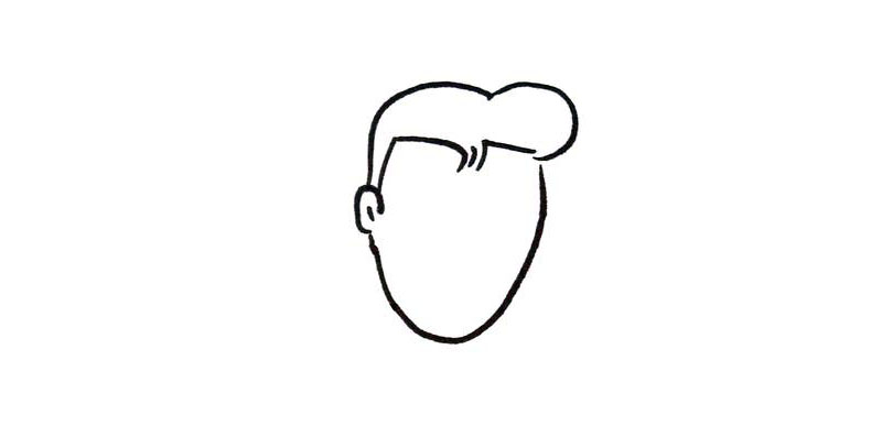 步骤2：画出脸型