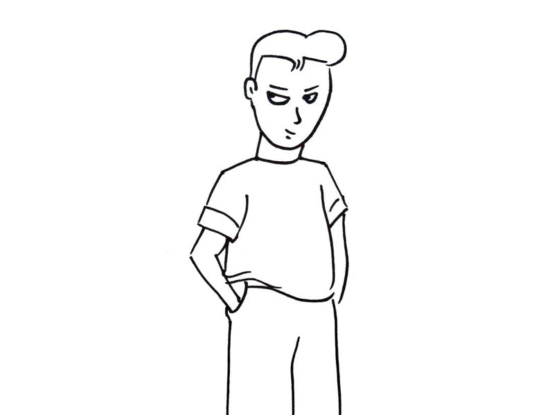 步骤9：分出裤腿