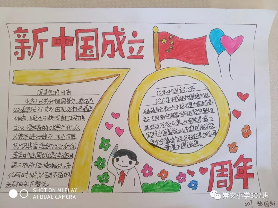 庆祝祖国70周年华诞手抄报展-图20