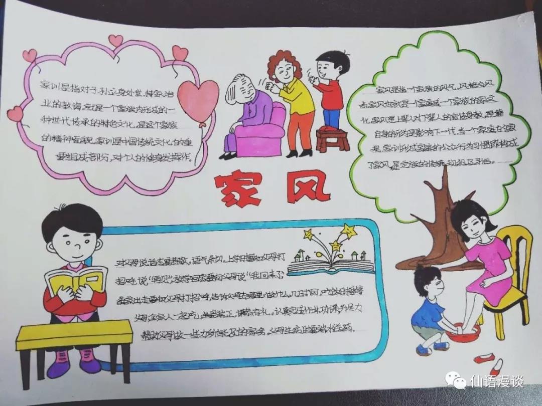 简单又漂亮家风手抄报画法-图1