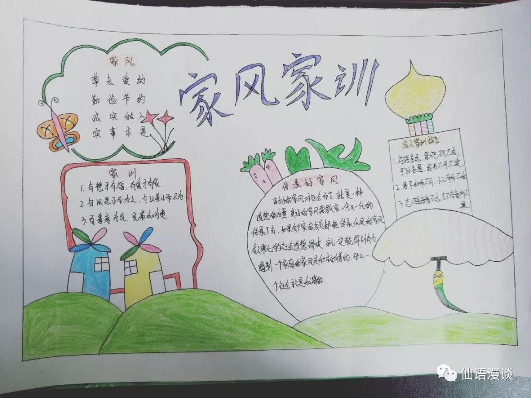 关于家风家训的主题手抄报-图1