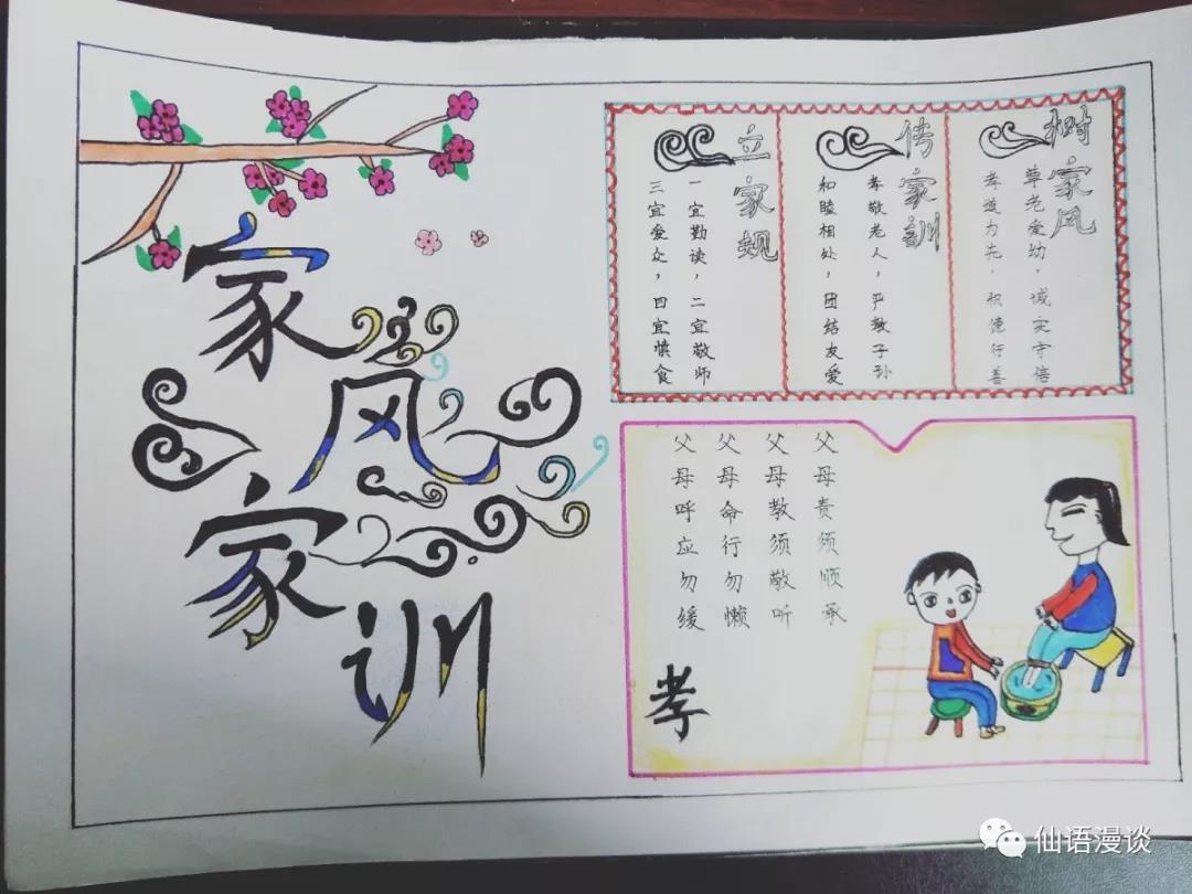 关于家规家训家风的手抄报-图2