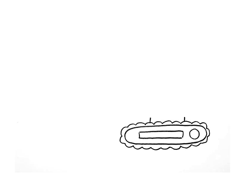 步骤2：围绕它画出它的履带。