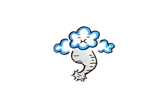 6中卡通天气图标的画法-图4