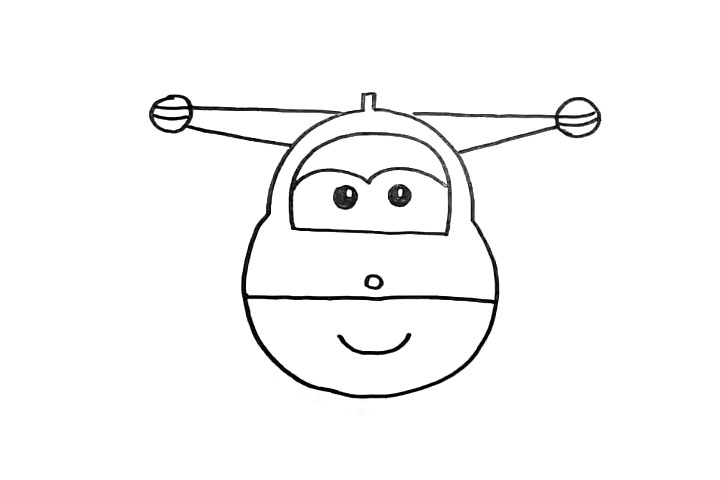 步骤4：画出它的两只翅膀。