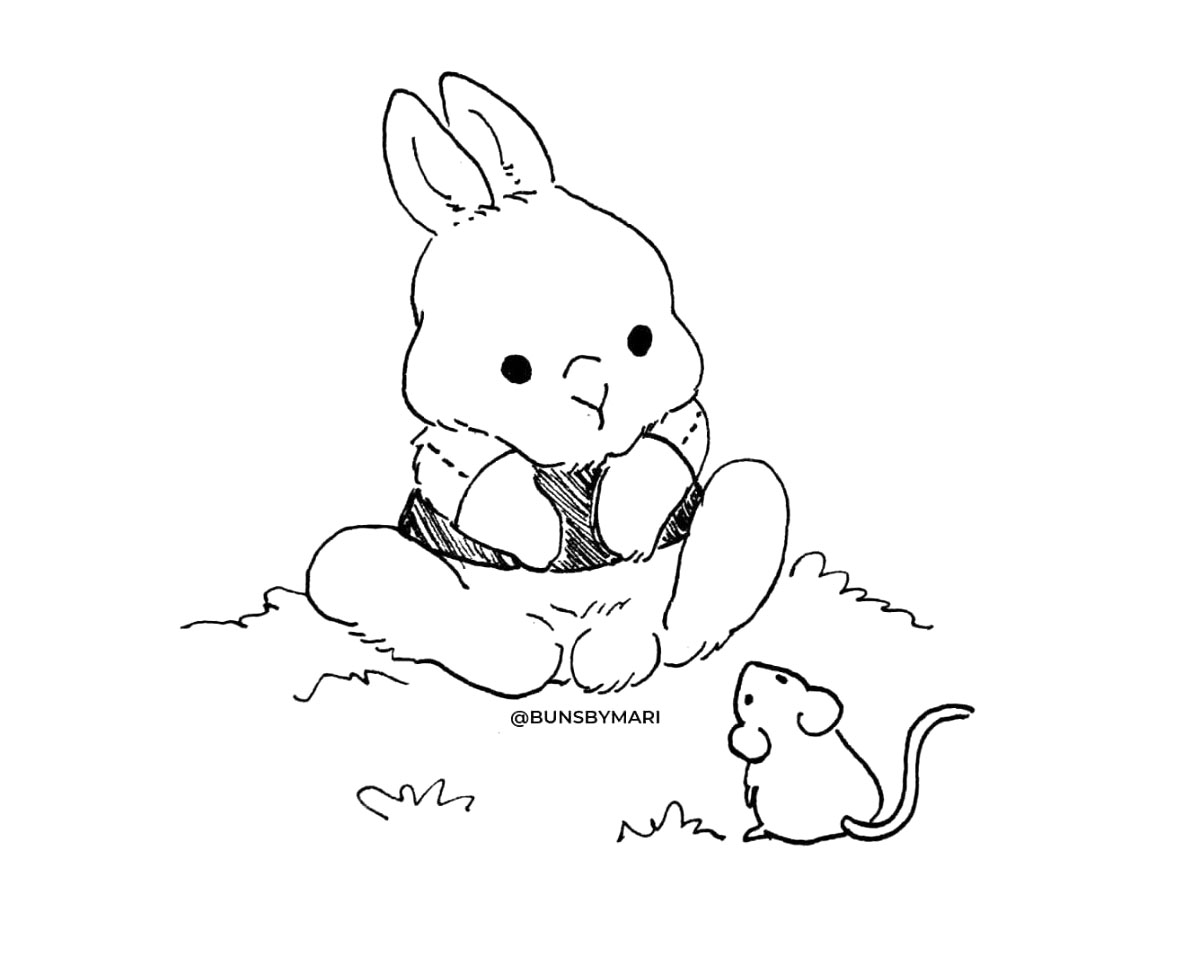 可爱的小肥兔子简笔画图片-图3