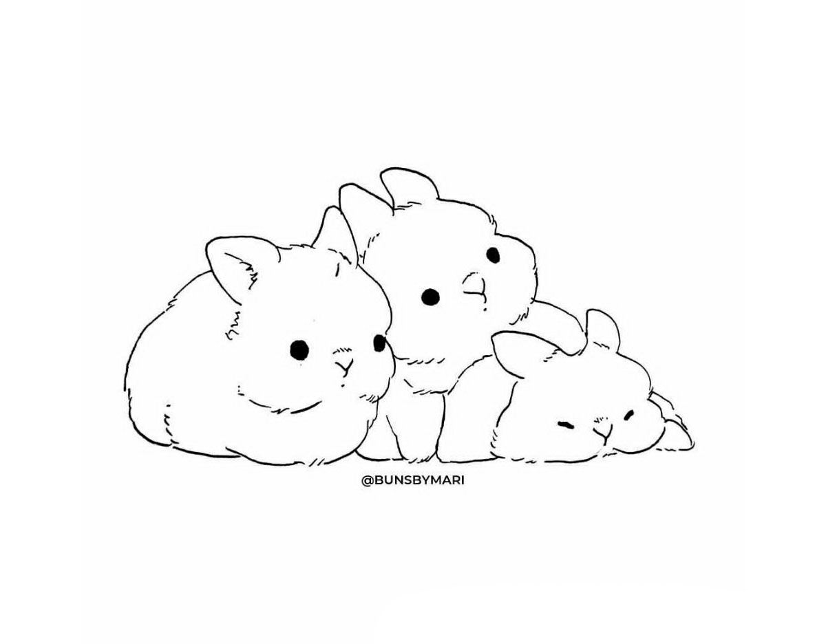 可爱的小肥兔子简笔画图片-图7