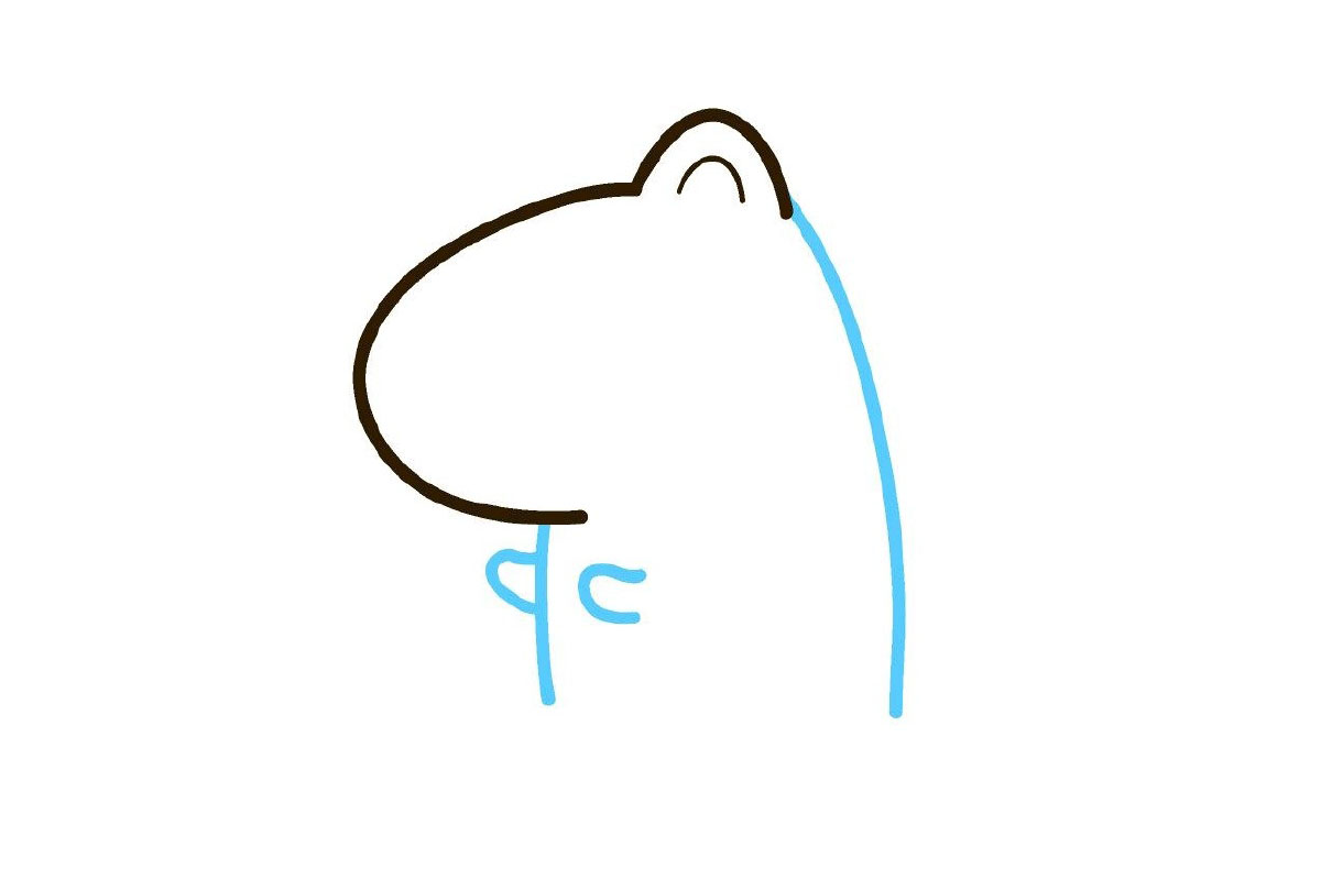 步骤2：画出身体和小手