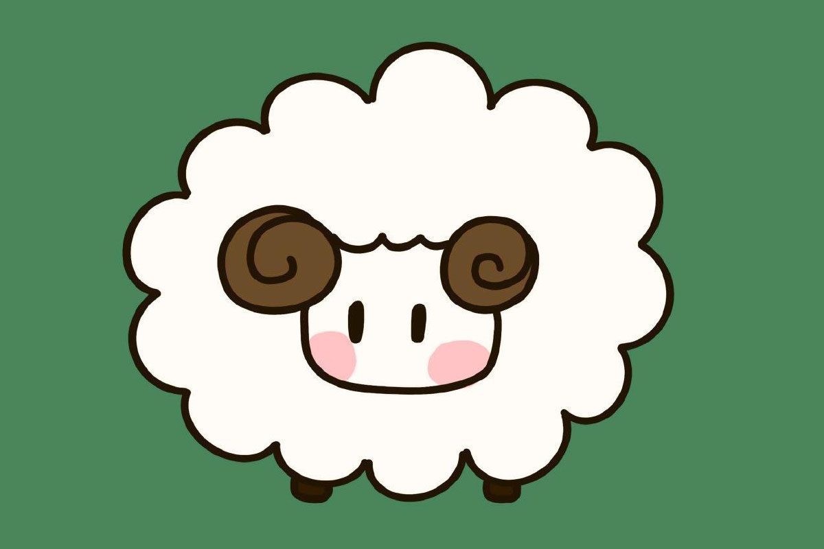 可爱小绵羊简笔画画法步骤
