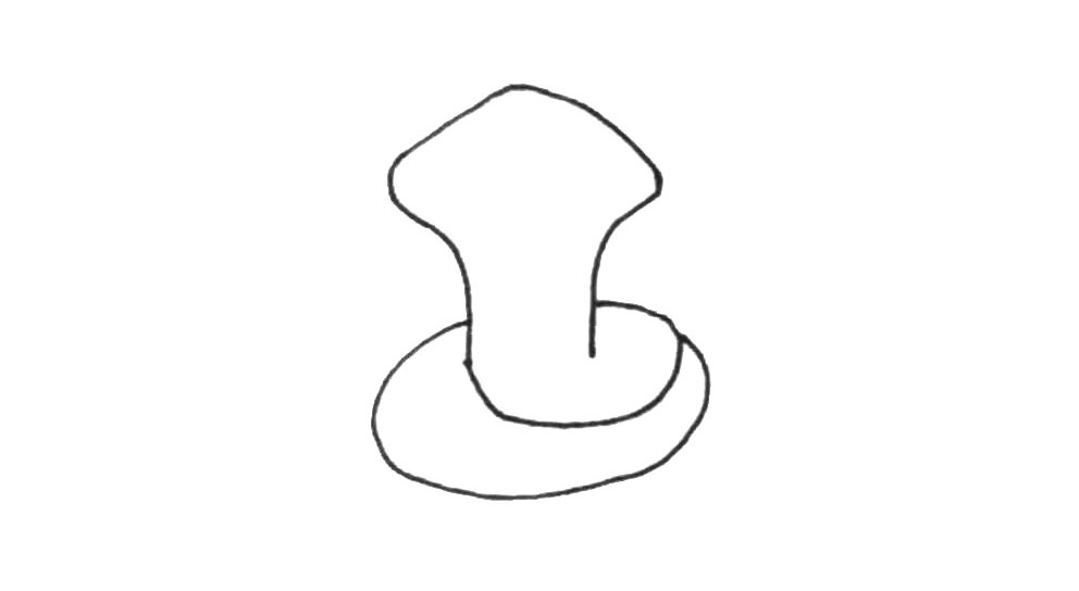 步骤3：下面再加上椭圆形的感觉。