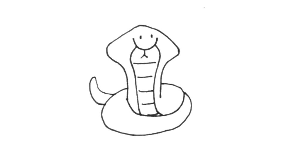 步骤6：胸前加上弧线和横的条纹。