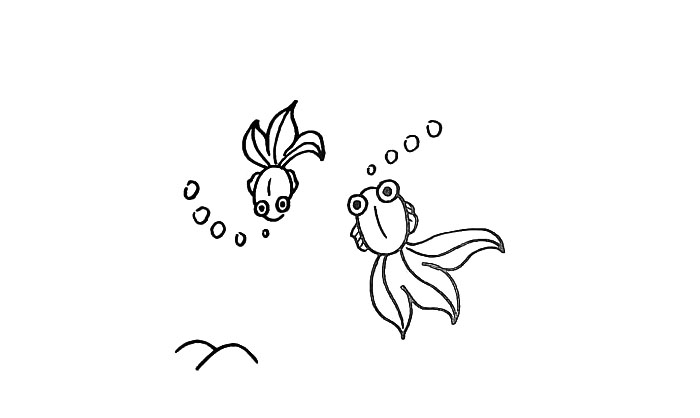 步骤8：在底部画上两块石头装饰一下。