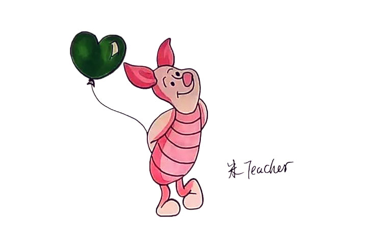 小猪皮杰简笔画画法步骤