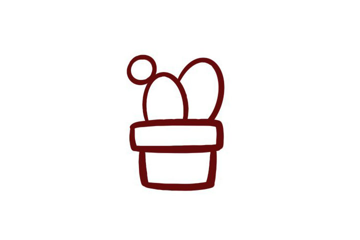 步骤4：在小椭圆上画一个小圆