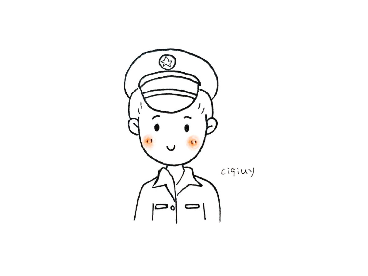 一组可爱的小男孩简笔画图片-图1