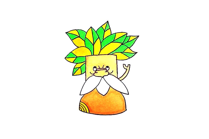 树爷爷简笔画画法步骤