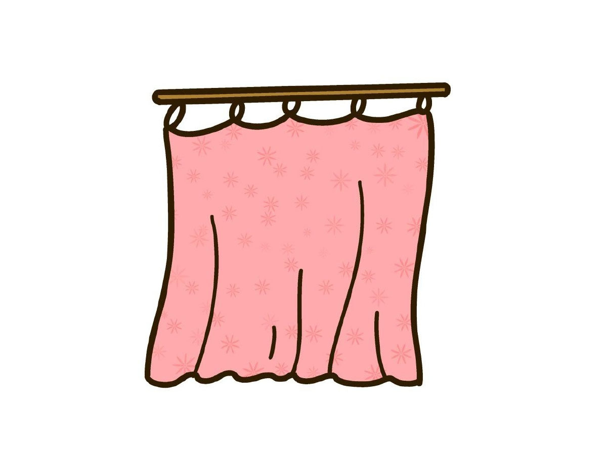 窗帘简笔画画法步骤