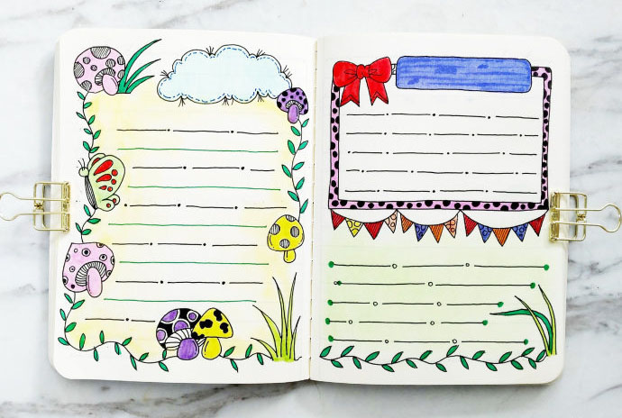 小清新风格的手抄报模板-图1