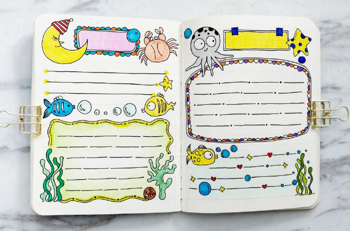 小清新风格的手抄报模板-图6