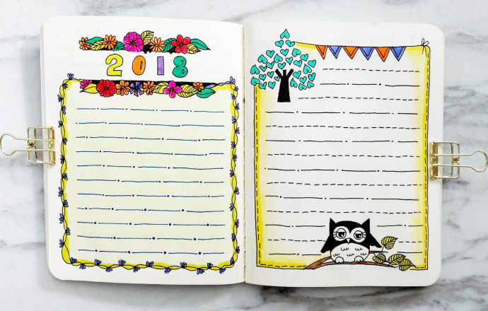 小清新风格的手抄报模板-图7