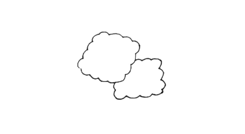 步骤3：下面再加上一个饼干的形状。