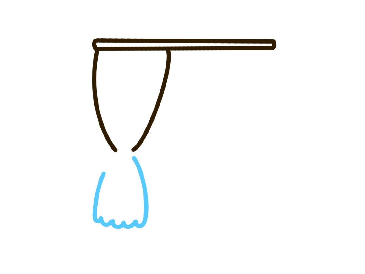 步骤3：接着画出下半部分。