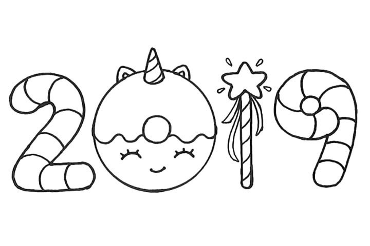 步骤10：画数字“9”，并画出花纹。