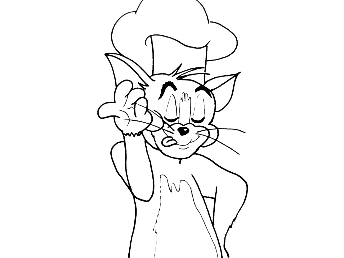 汤姆猫简笔画图片-图2