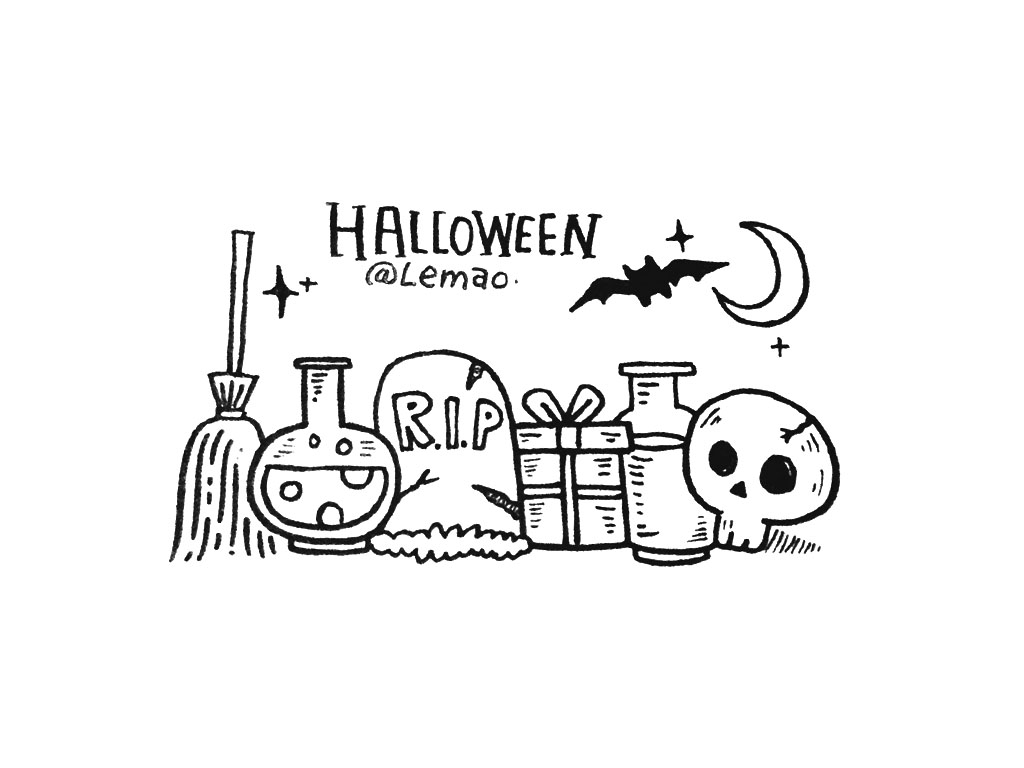 万圣节简笔画图片-图5