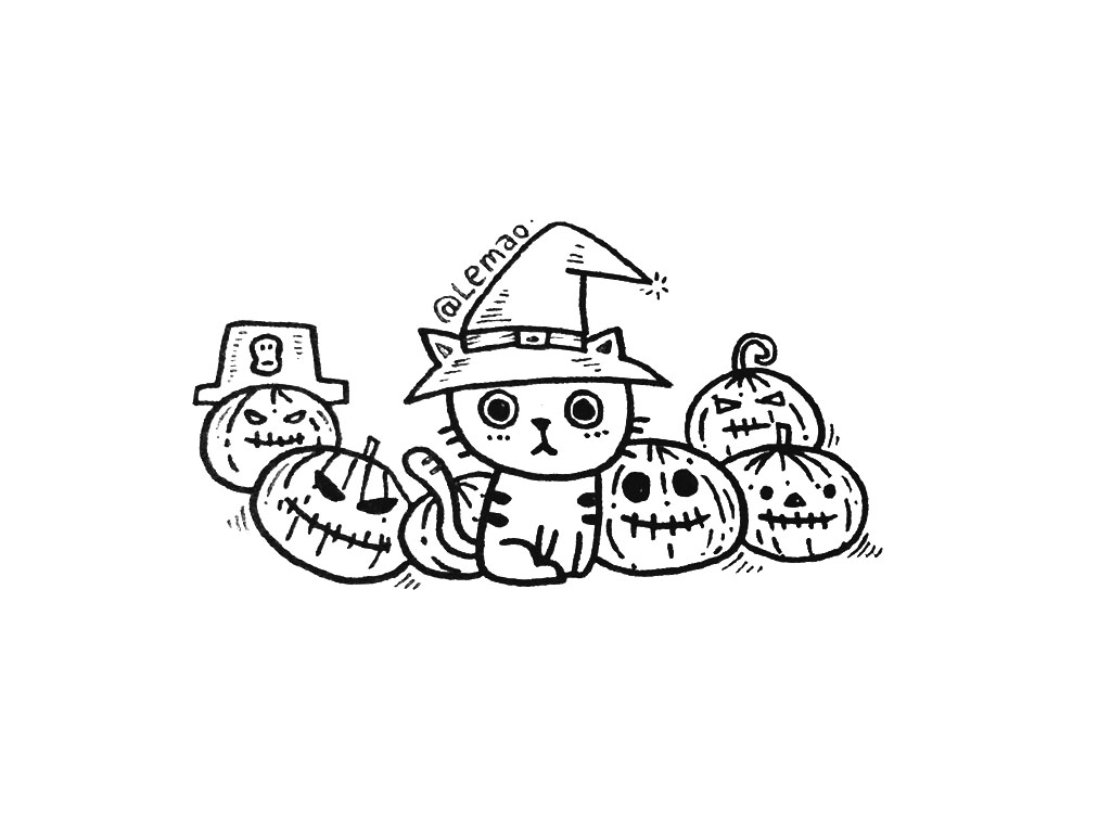 万圣节简笔画图片-图6