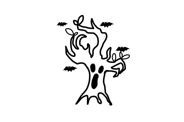 一组可爱的万圣节主题简笔画-图4