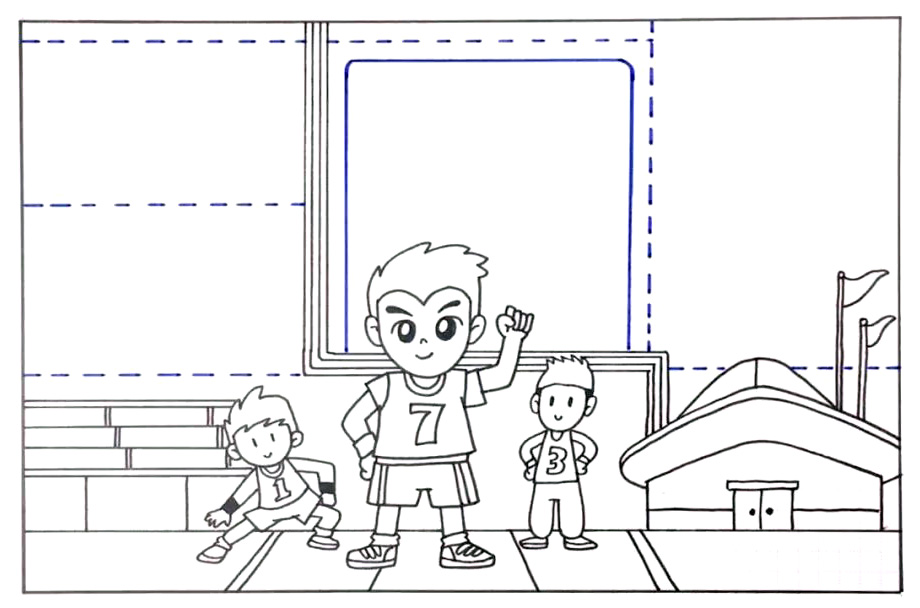 步骤5：画出一些背景轮廓。