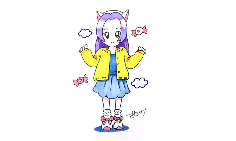 教你画出甜美的女生简笔画