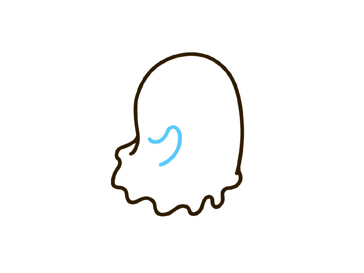 步骤3：画上一只小手手。